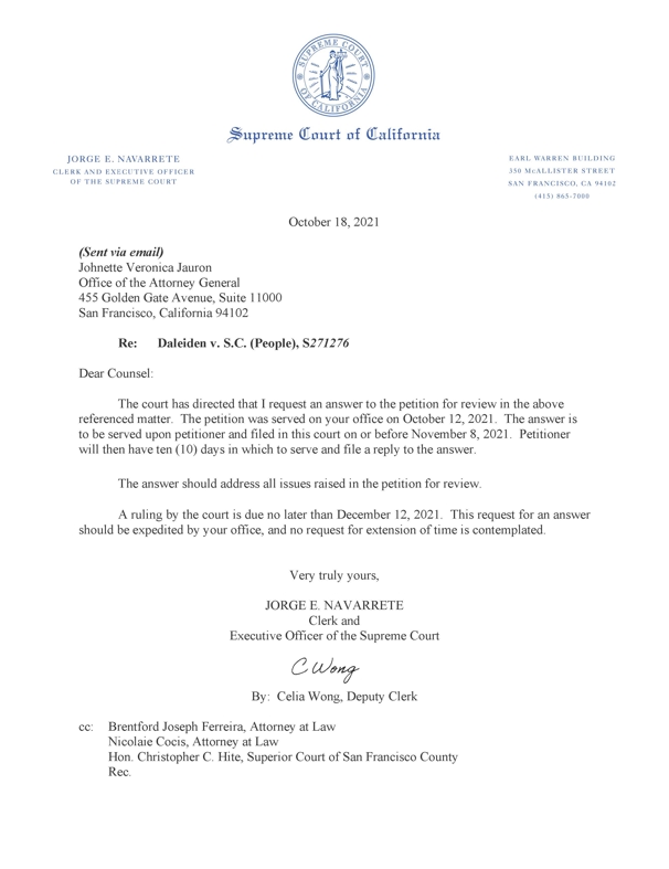 a letter of a judge
